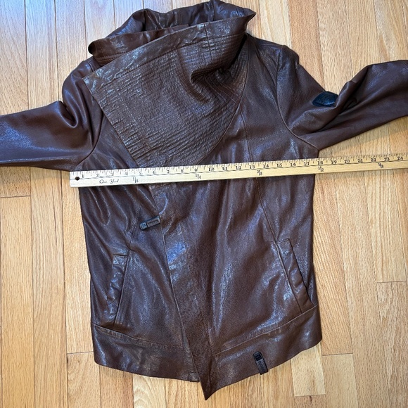 Rudsak Leather Jacket, Brown, Size Small - Picture 15 of 15